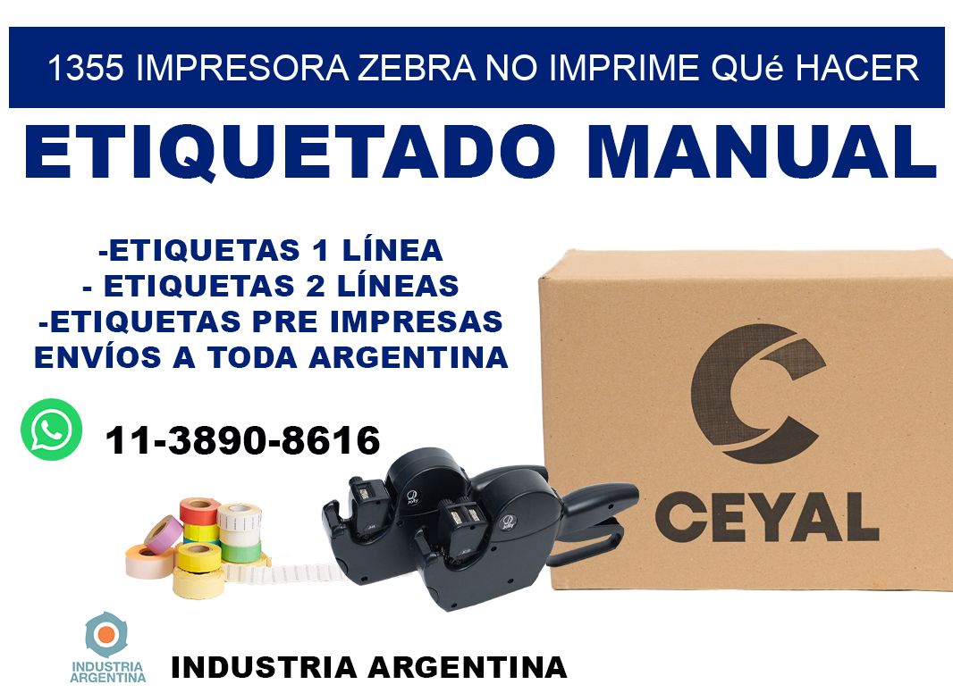 1355 impresora zebra no imprime qué hacer