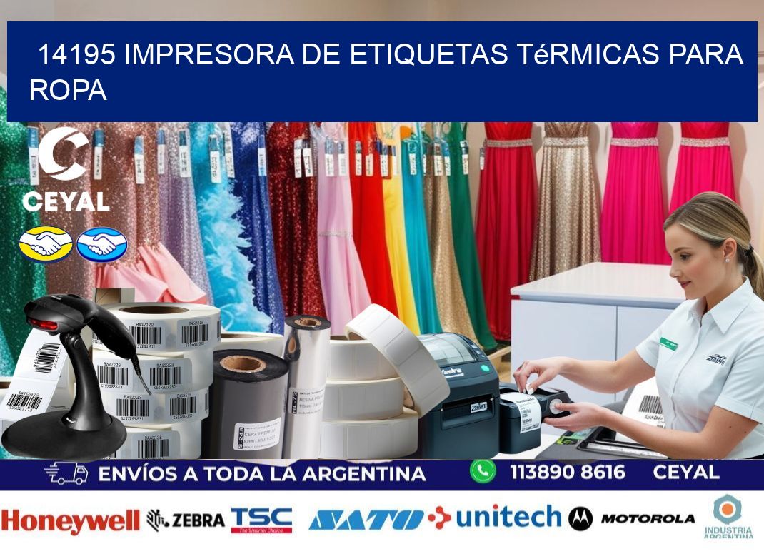 14195 impresora de etiquetas térmicas para ropa