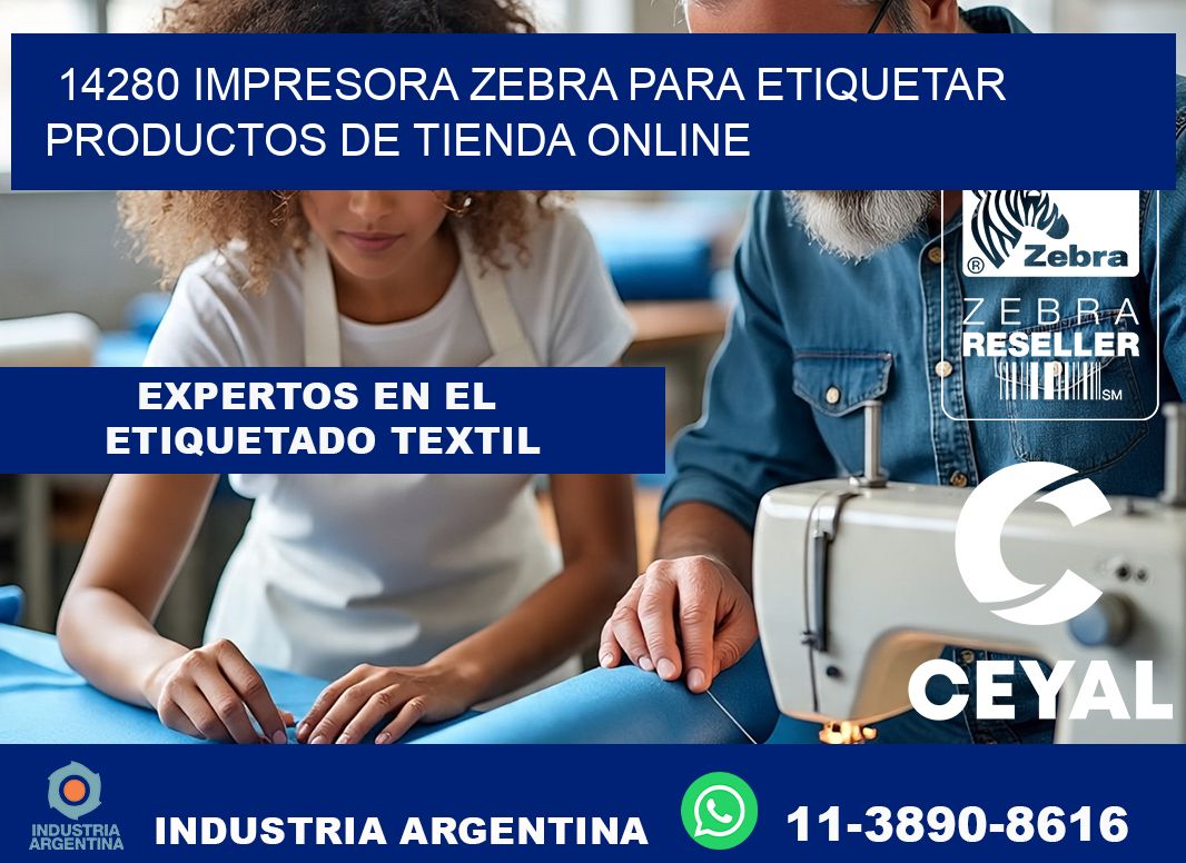 14280 impresora Zebra para etiquetar productos de tienda online