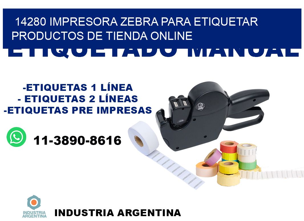 14280 impresora Zebra para etiquetar productos de tienda online