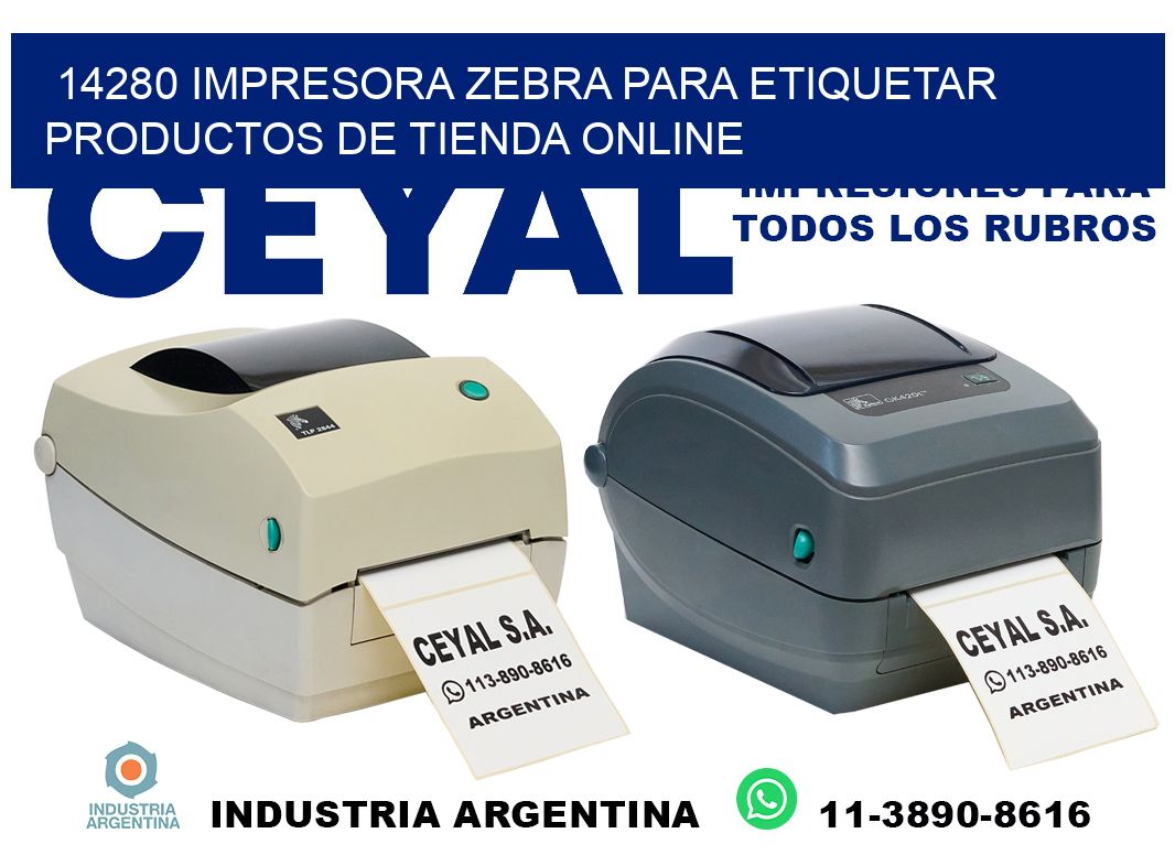14280 impresora Zebra para etiquetar productos de tienda online
