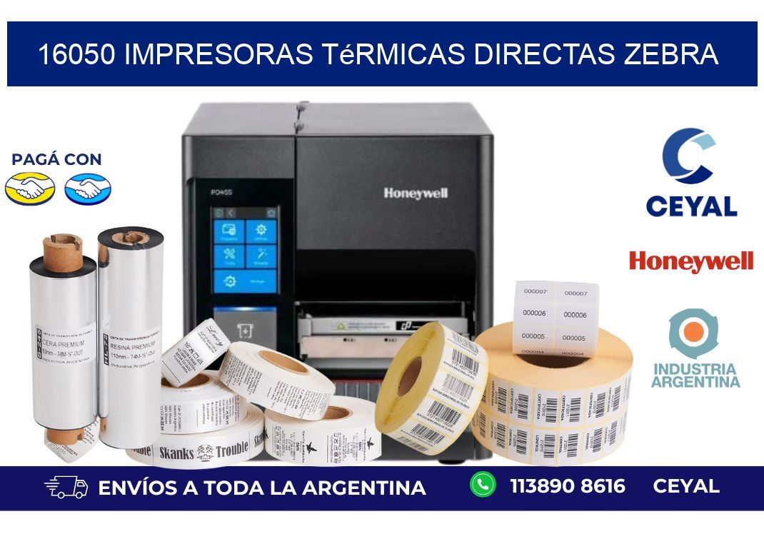 16050 impresoras térmicas directas zebra