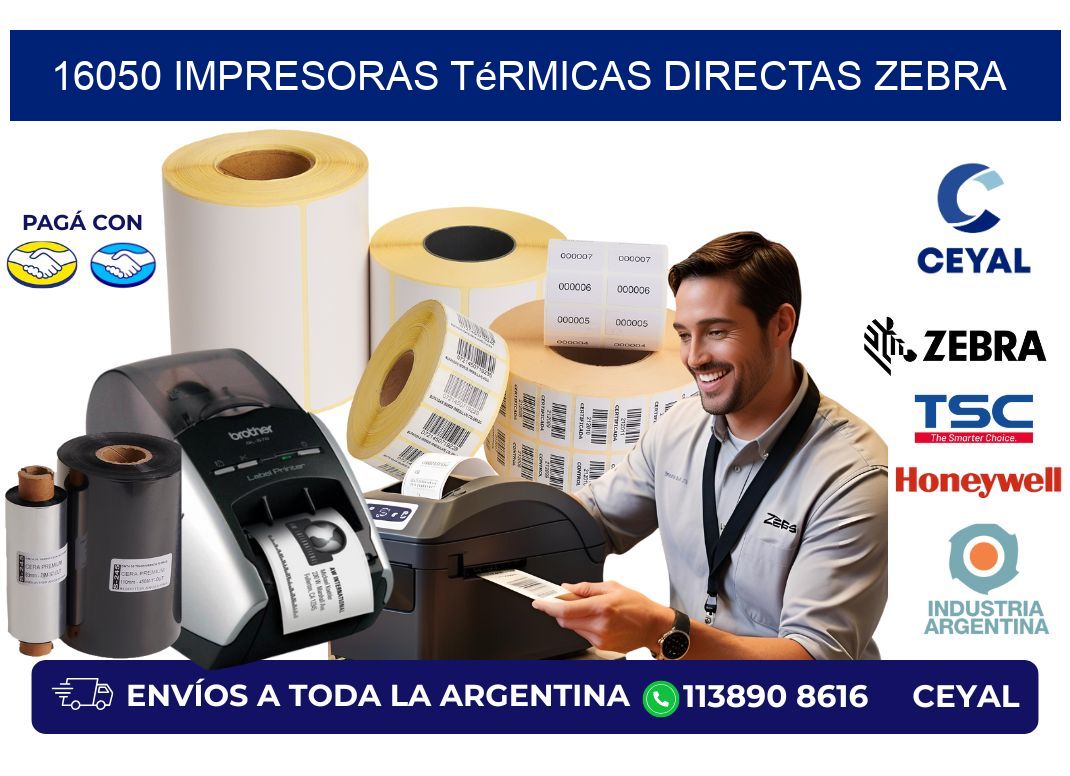 16050 impresoras térmicas directas zebra