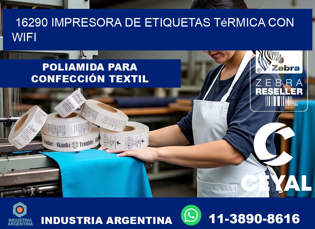 16290 impresora de etiquetas térmica con wifi
