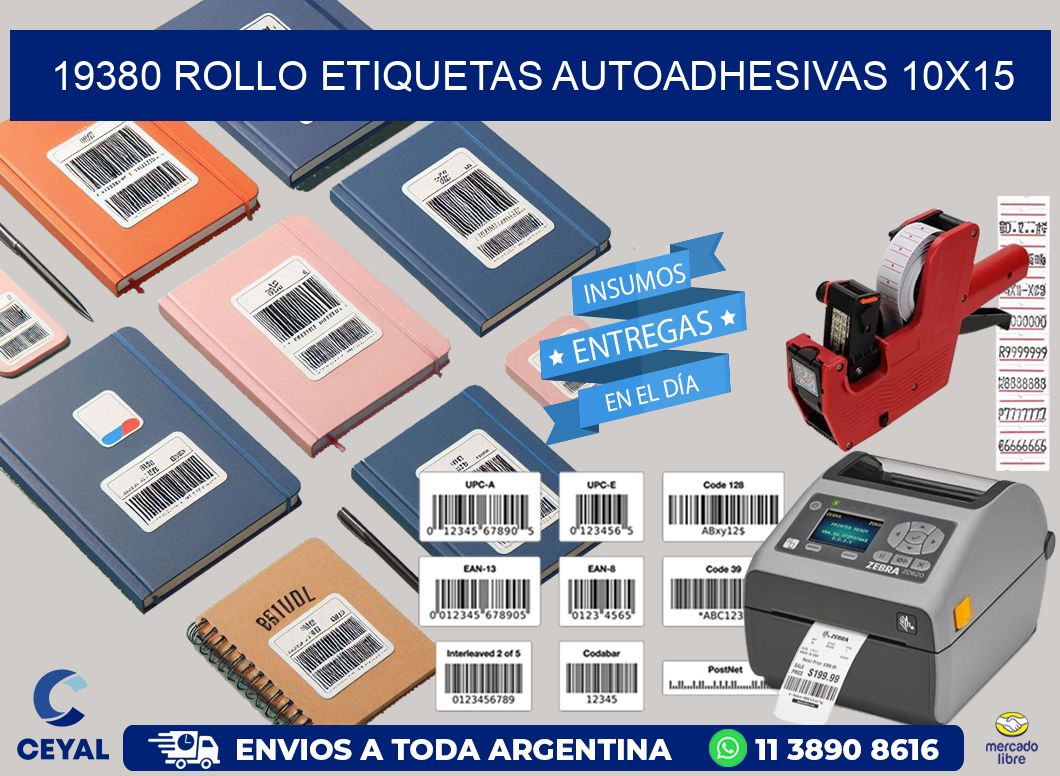 19380 Rollo Etiquetas autoadhesivas 10x15