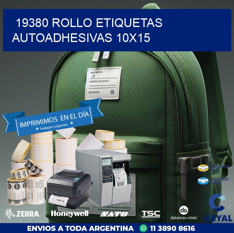 19380 Rollo Etiquetas autoadhesivas 10x15
