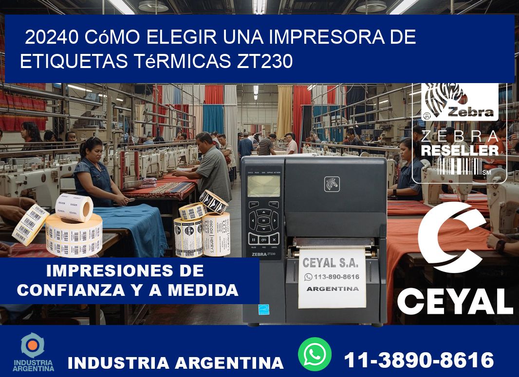 20240 cómo elegir una impresora de etiquetas térmicas ZT230