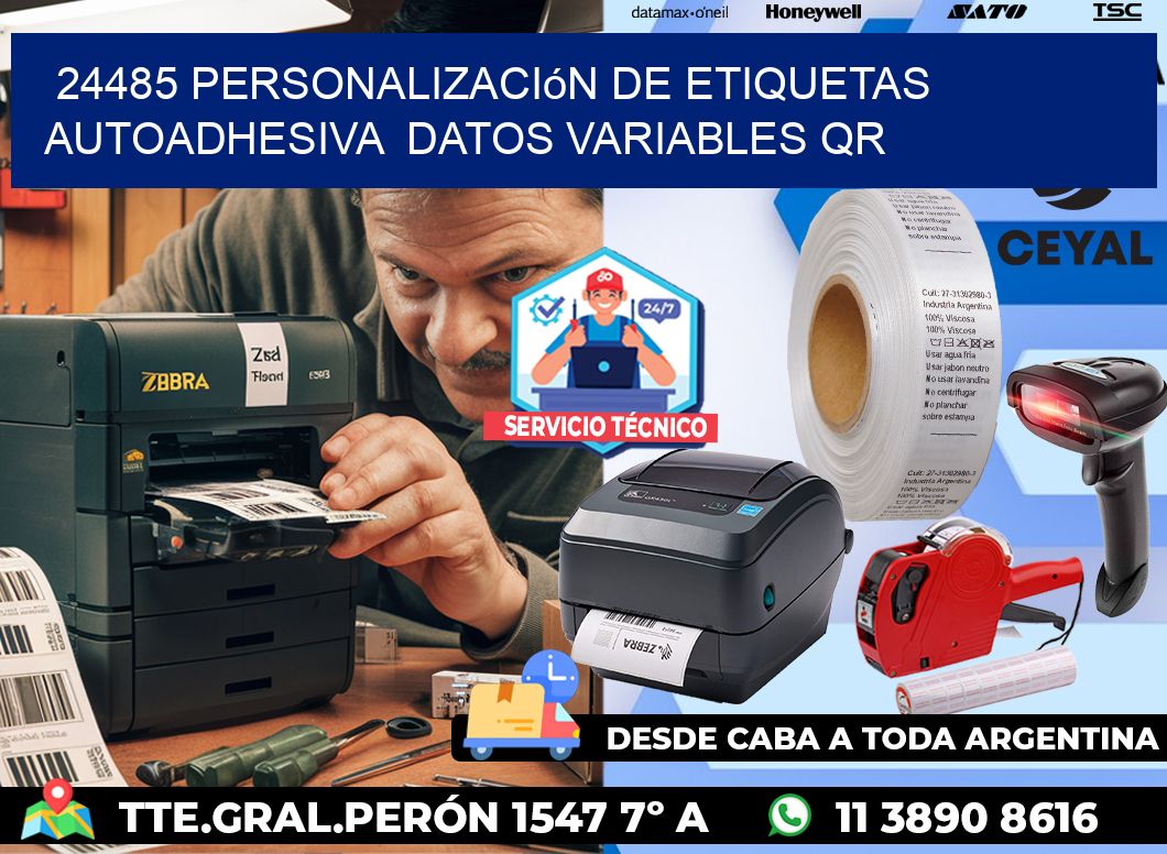 24485 Personalización de etiquetas autoadhesiva  datos variables QR