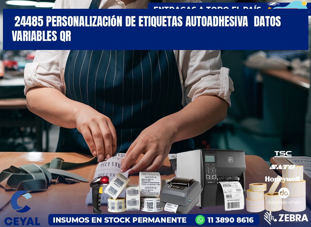 24485 Personalización de etiquetas autoadhesiva  datos variables QR