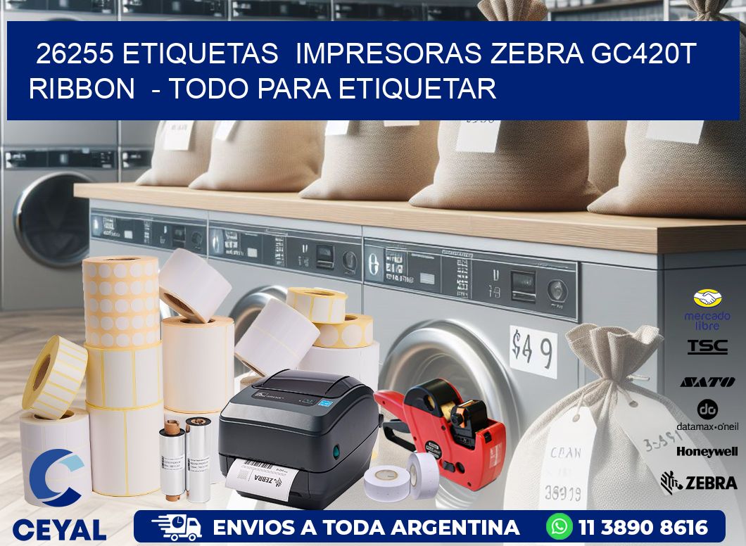 26255 etiquetas  impresoras zebra gc420t ribbon  - Todo para Etiquetar