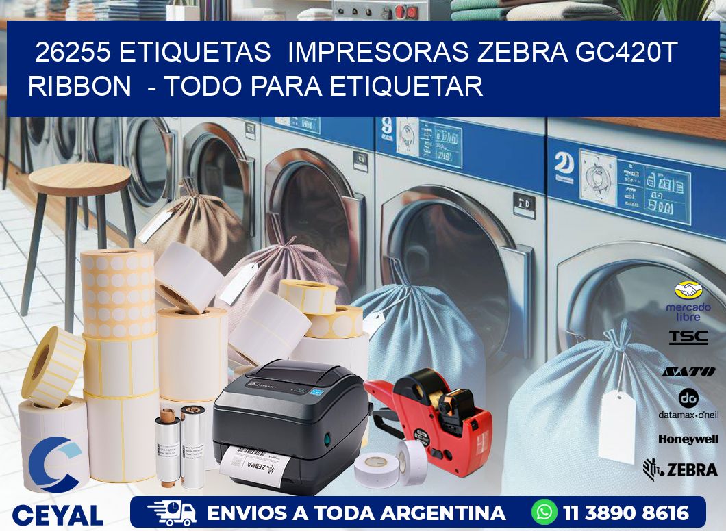 26255 etiquetas  impresoras zebra gc420t ribbon  - Todo para Etiquetar