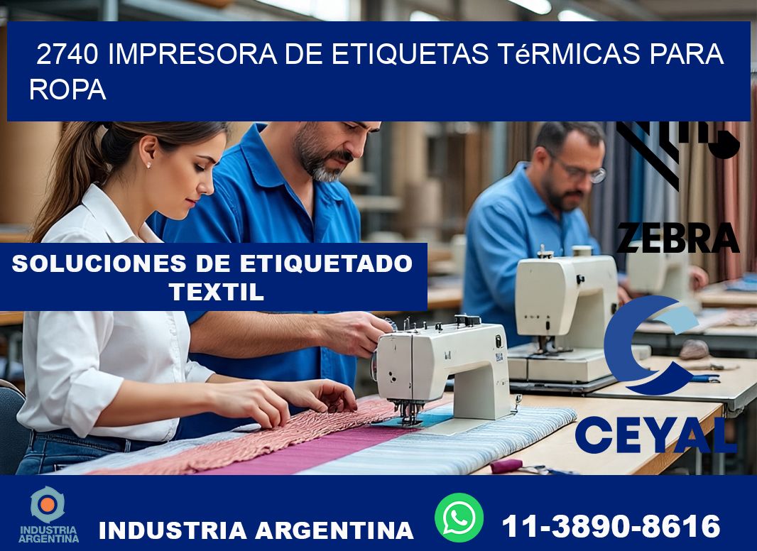 2740 impresora de etiquetas térmicas para ropa