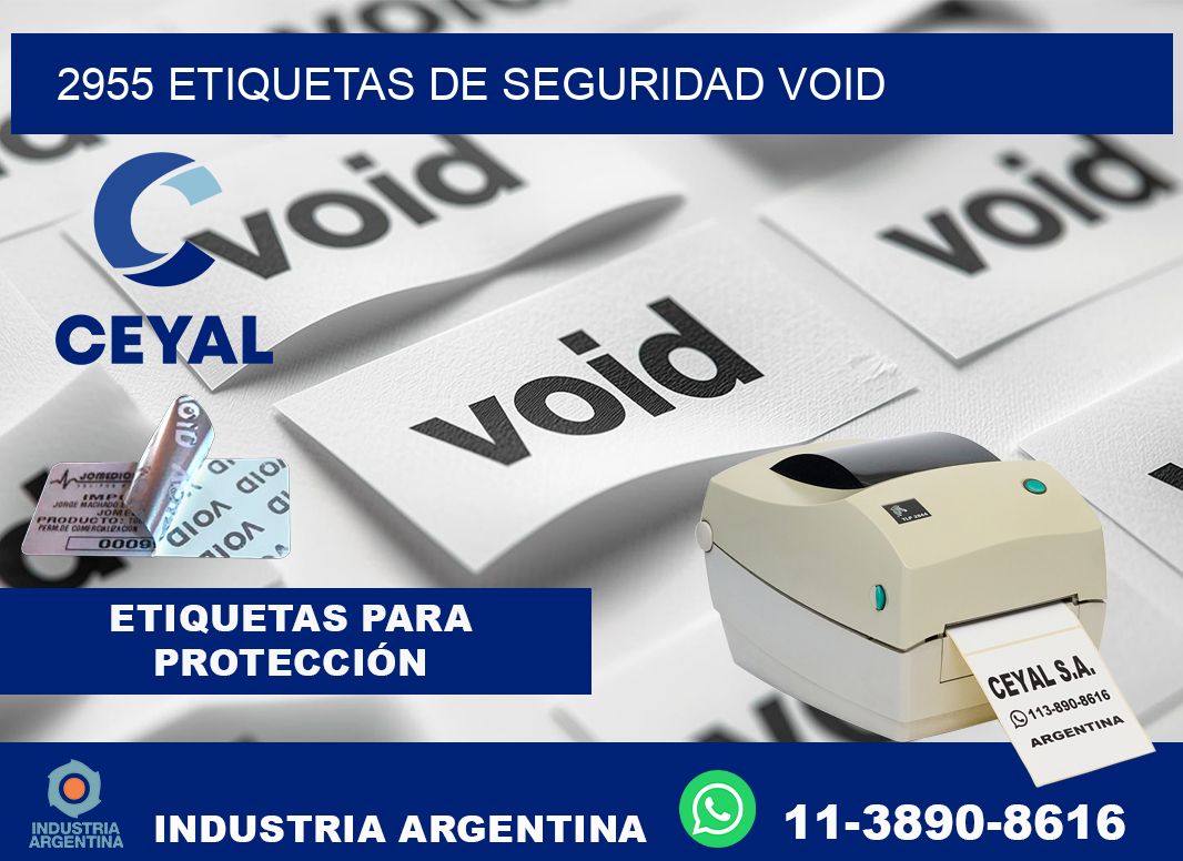 2955 etiquetas de seguridad void