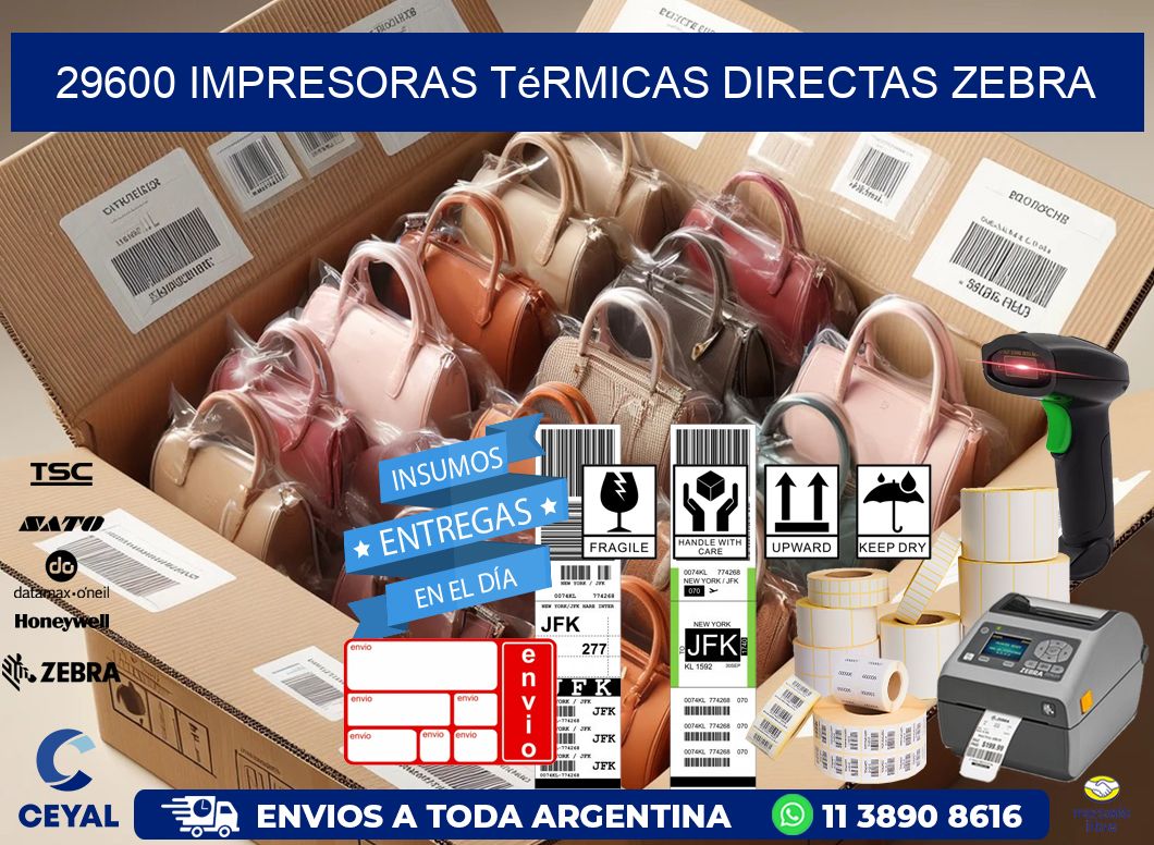 29600 impresoras térmicas directas zebra