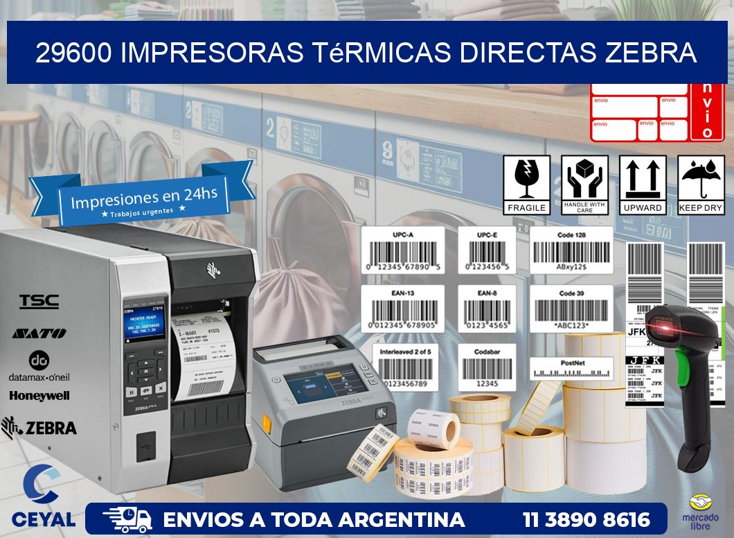 29600 impresoras térmicas directas zebra