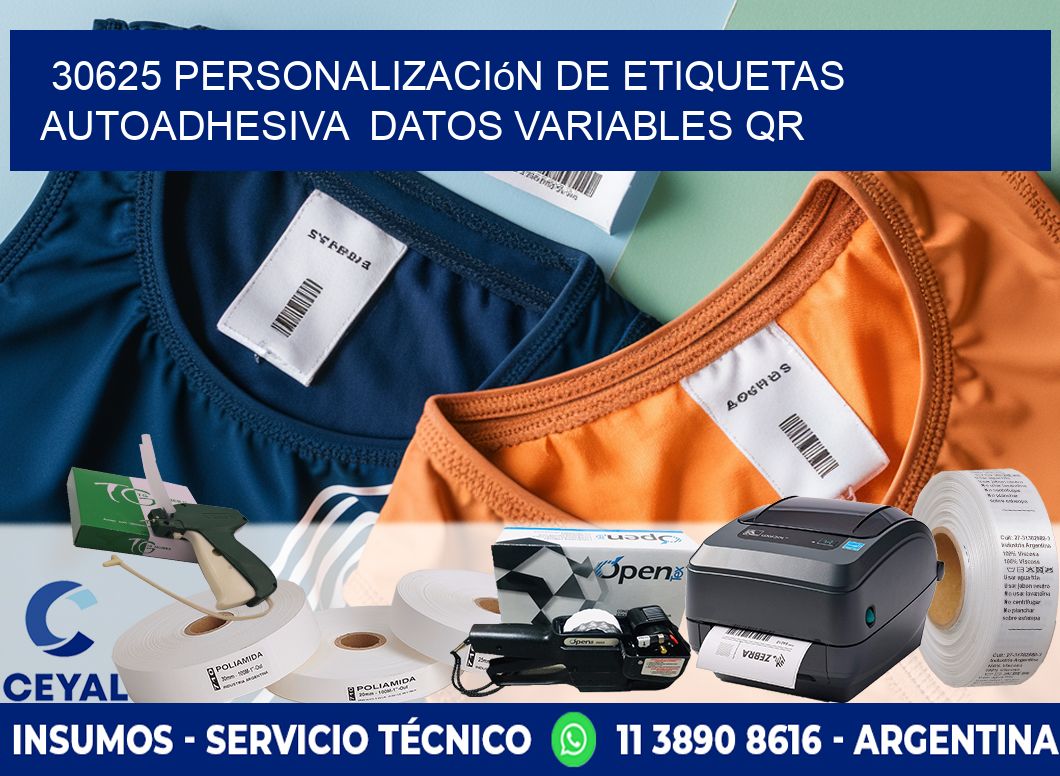 30625 Personalización de etiquetas autoadhesiva  datos variables QR