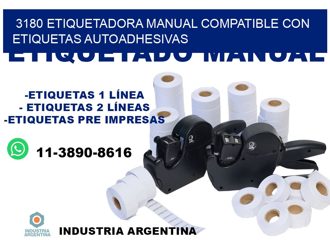 3180 etiquetadora manual compatible con etiquetas autoadhesivas