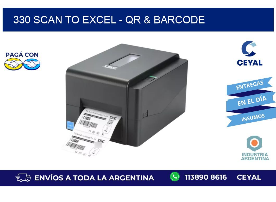330 Scan to Excel - QR & Barcode