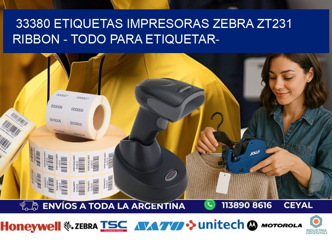 33380 etiquetas impresoras zebra zt231 ribbon - Todo para Etiquetar-