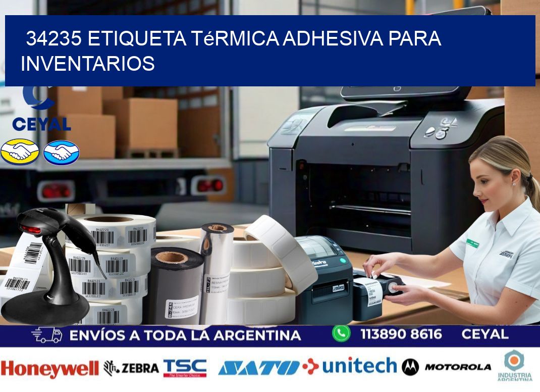 34235 Etiqueta térmica adhesiva para Inventarios