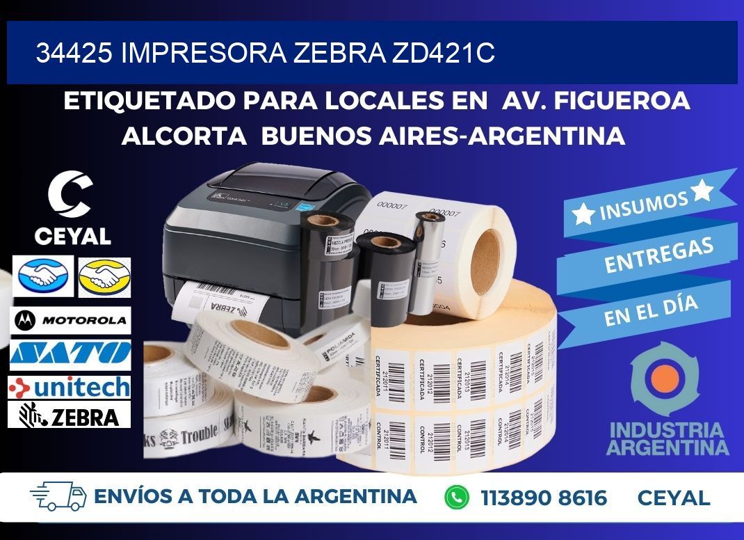 34425 Impresora Zebra zd421c