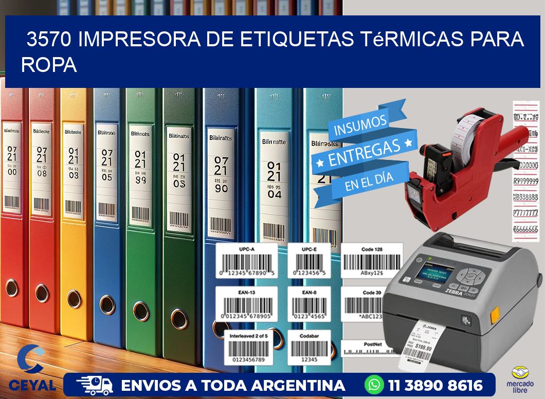 3570 impresora de etiquetas térmicas para ropa