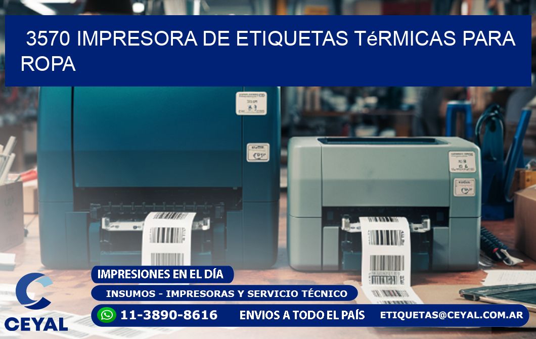 3570 impresora de etiquetas térmicas para ropa