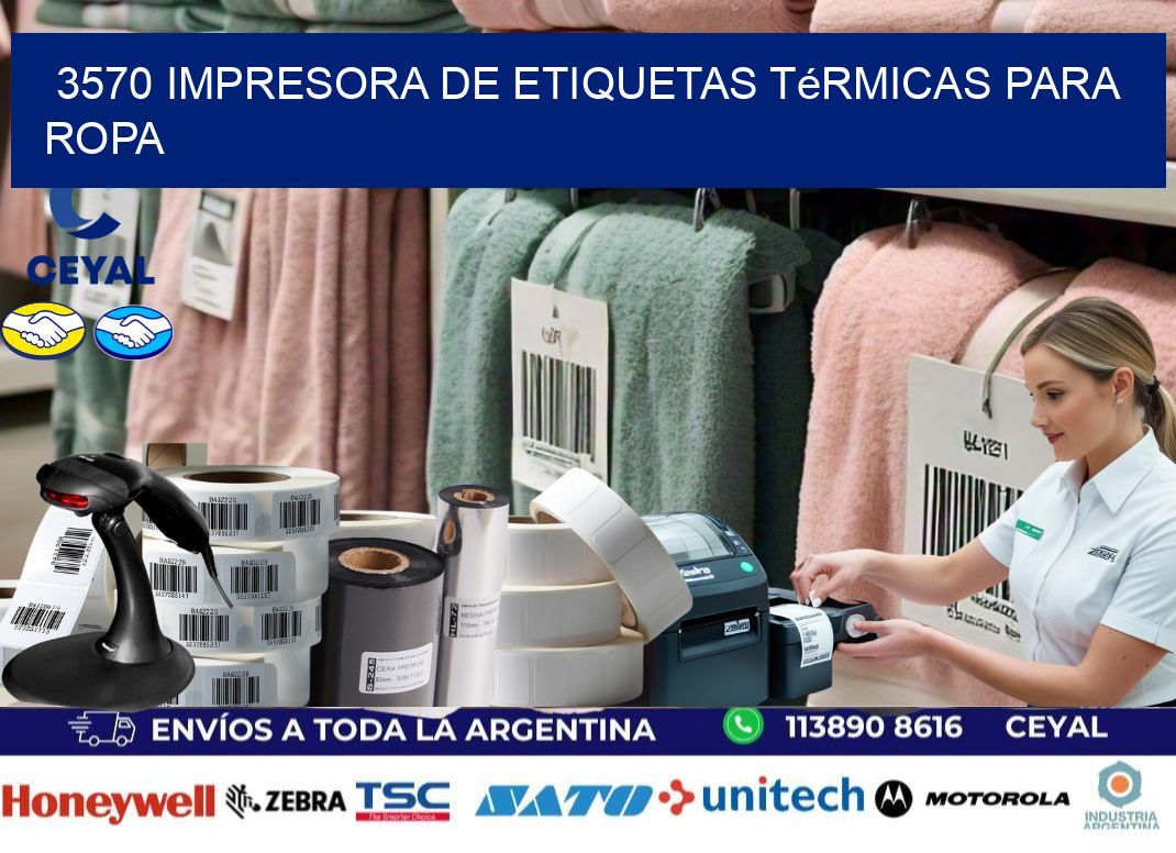 3570 impresora de etiquetas térmicas para ropa