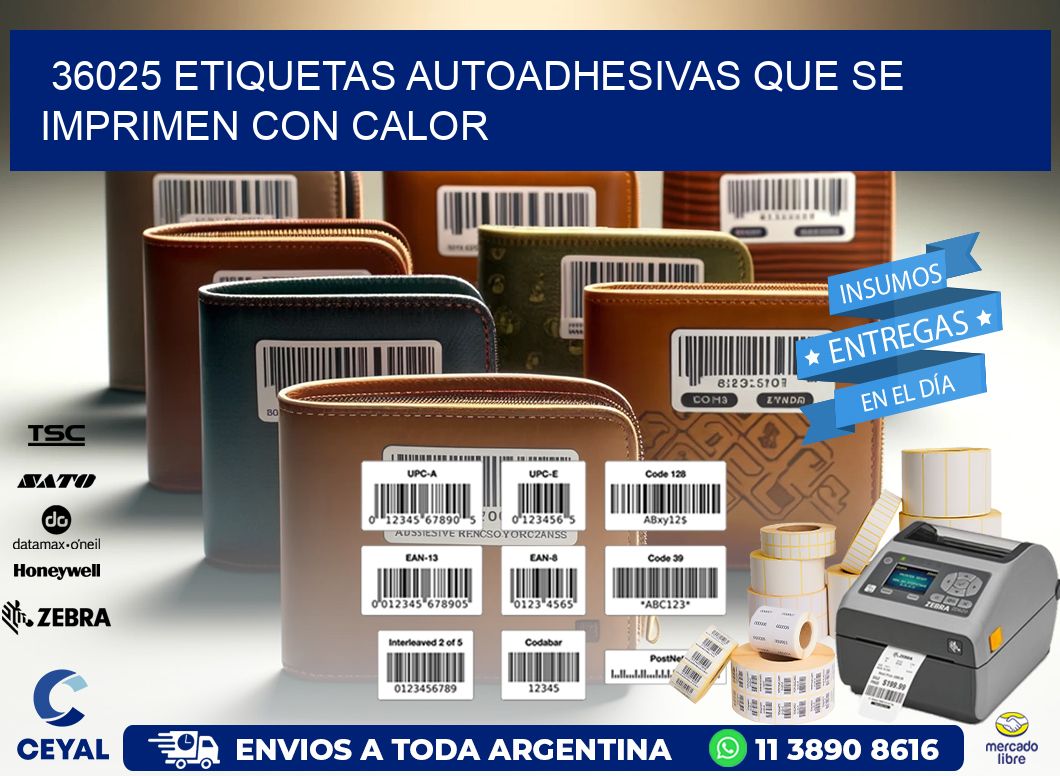 36025 etiquetas autoadhesivas que se imprimen con calor