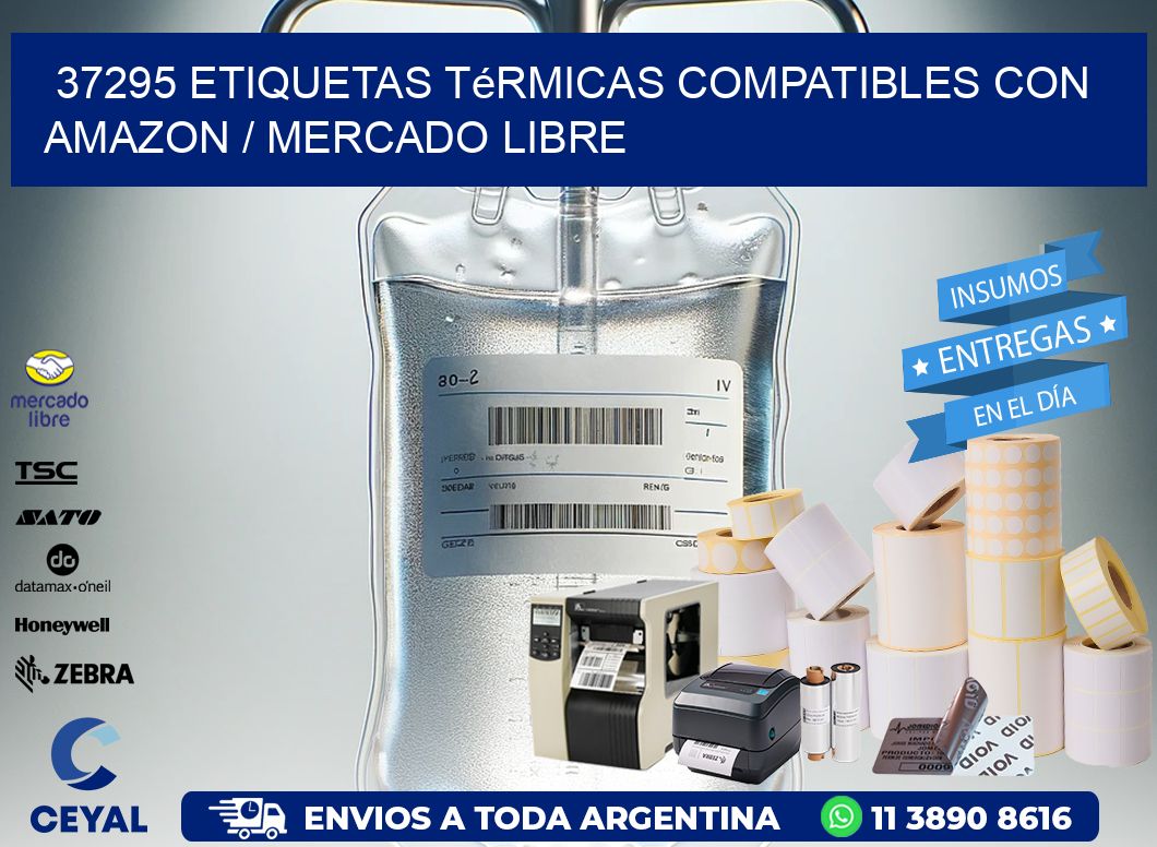 37295 etiquetas térmicas compatibles con Amazon / Mercado Libre