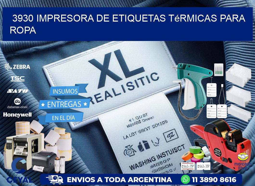 3930 impresora de etiquetas térmicas para ropa