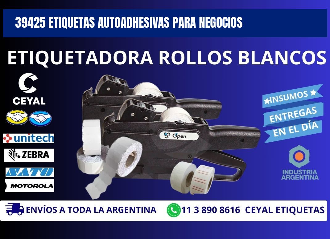 39425 etiquetas autoadhesivas para negocios
