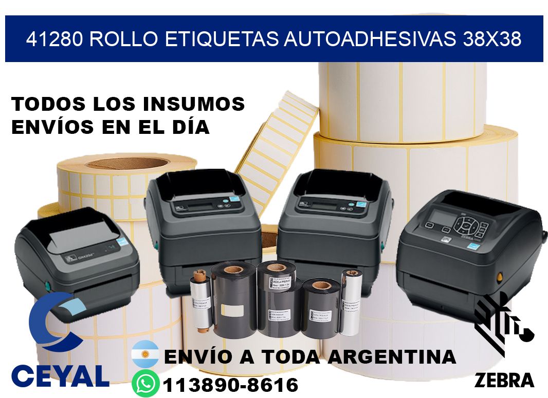 41280 Rollo Etiquetas autoadhesivas 38x38