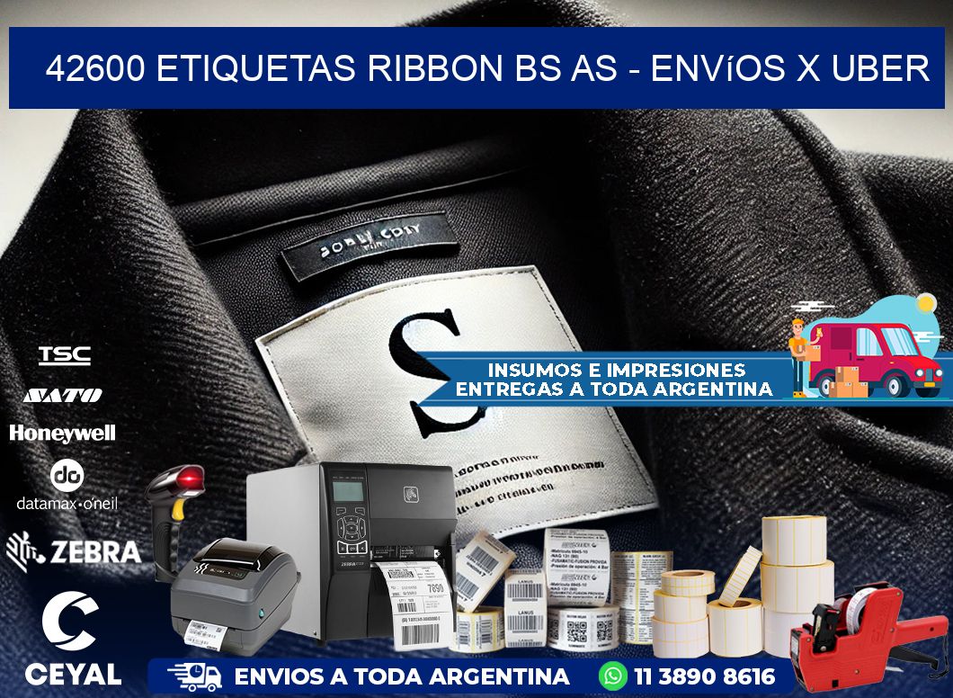 42600 etiquetas ribbon bs as - envíos x uber