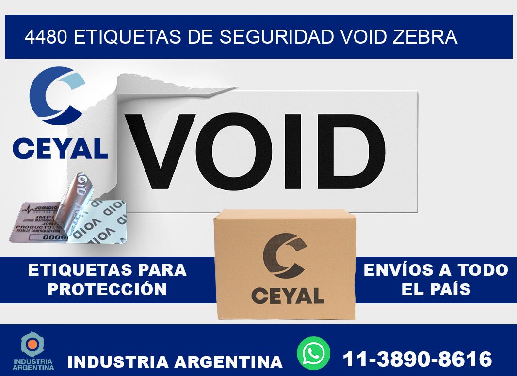 4480 etiquetas de seguridad void zebra