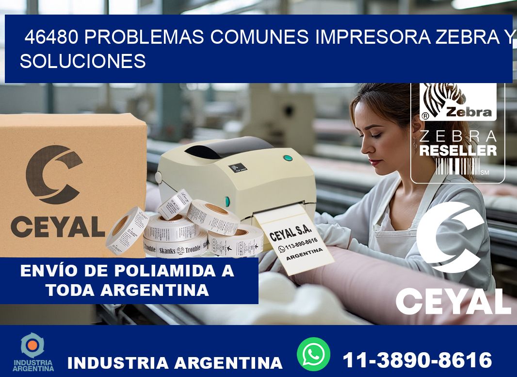 46480 problemas comunes impresora Zebra y soluciones