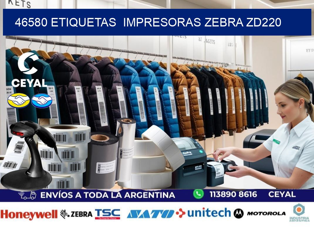 46580 etiquetas  impresoras zebra zd220