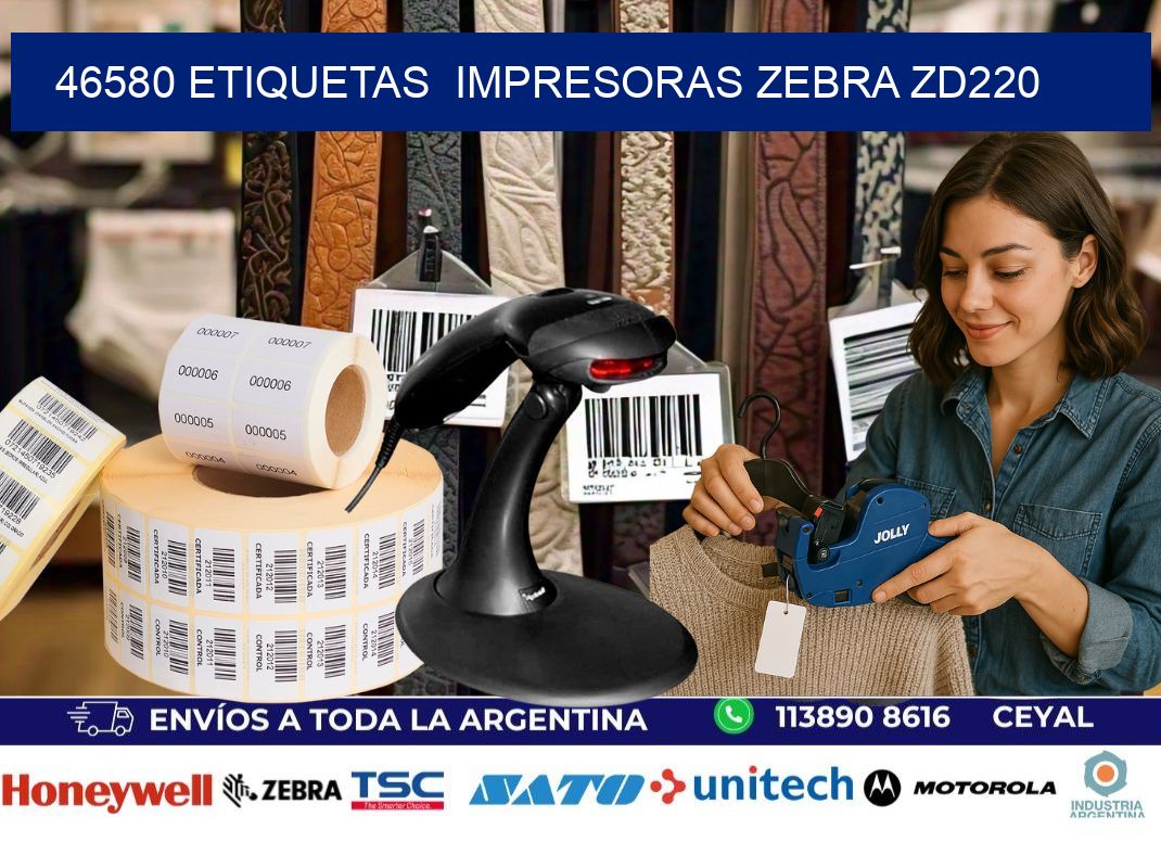 46580 etiquetas  impresoras zebra zd220