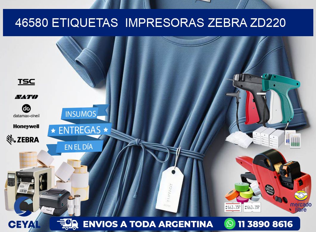 46580 etiquetas  impresoras zebra zd220
