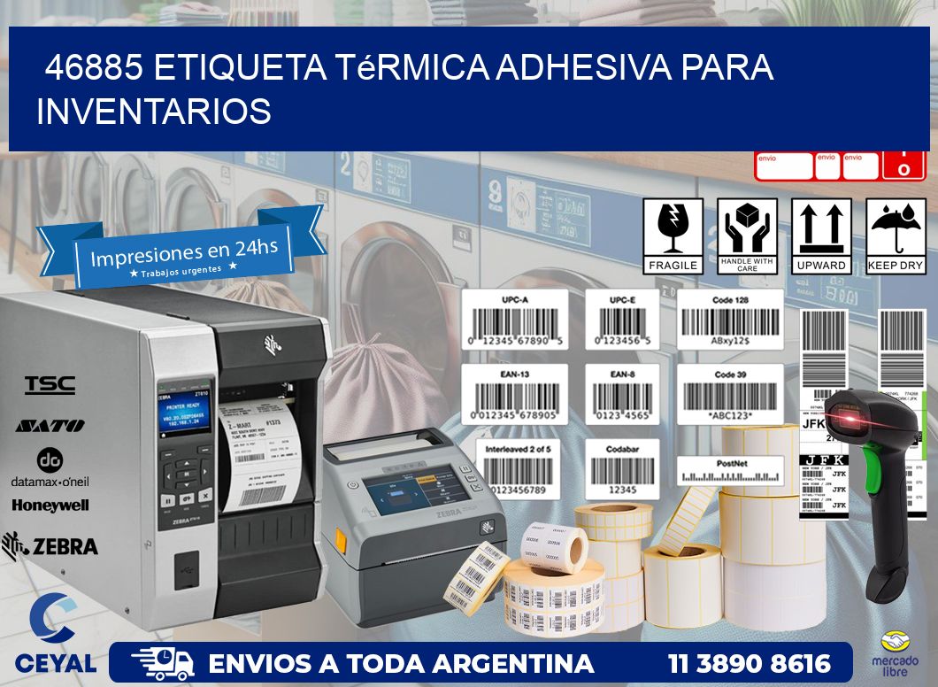 46885 Etiqueta térmica adhesiva para Inventarios