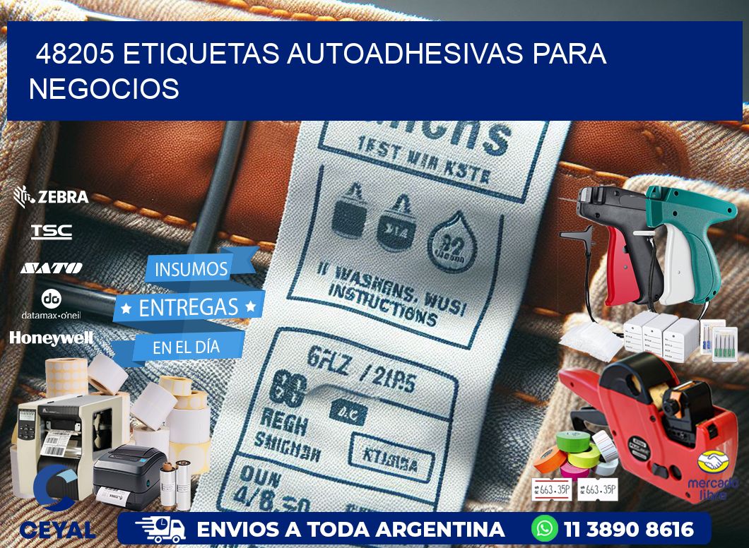 48205 etiquetas autoadhesivas para negocios