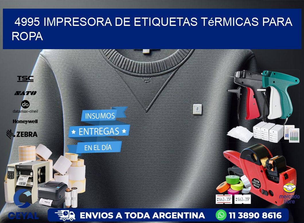 4995 impresora de etiquetas térmicas para ropa