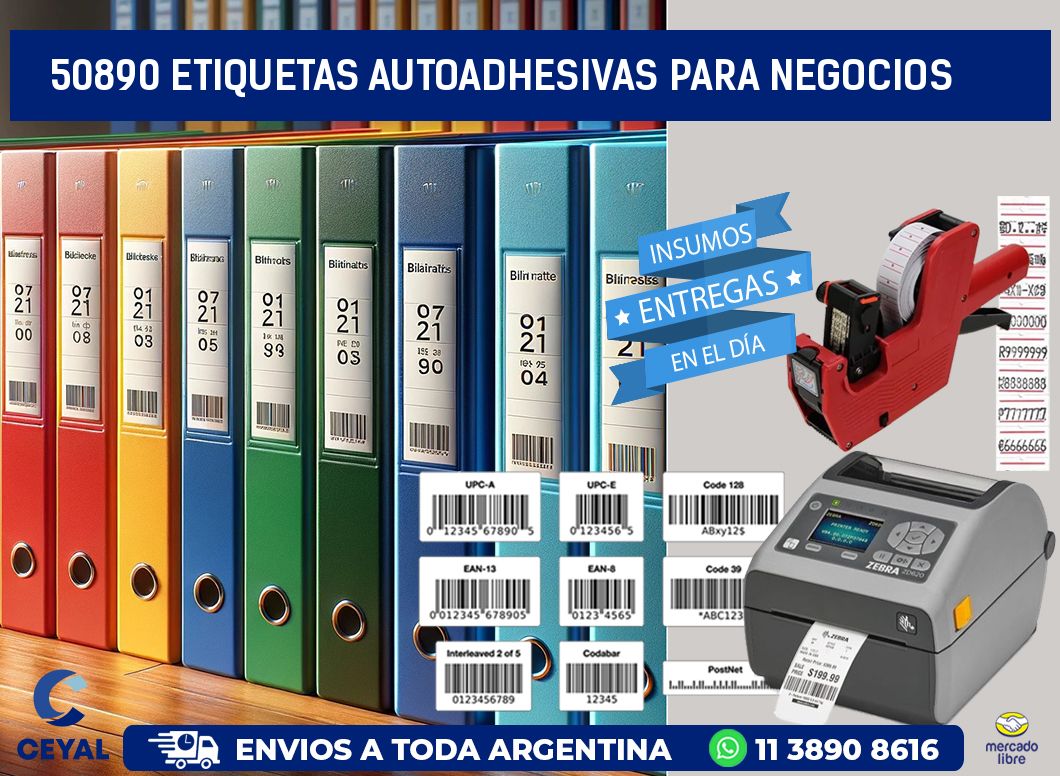 50890 etiquetas autoadhesivas para negocios