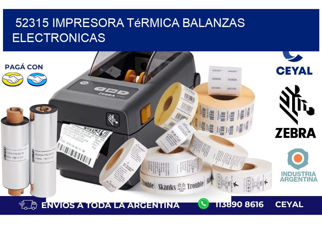 52315 impresora térmica balanzas electronicas
