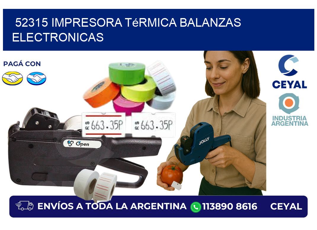 52315 impresora térmica balanzas electronicas