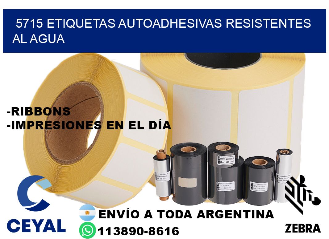 5715 etiquetas autoadhesivas resistentes al agua