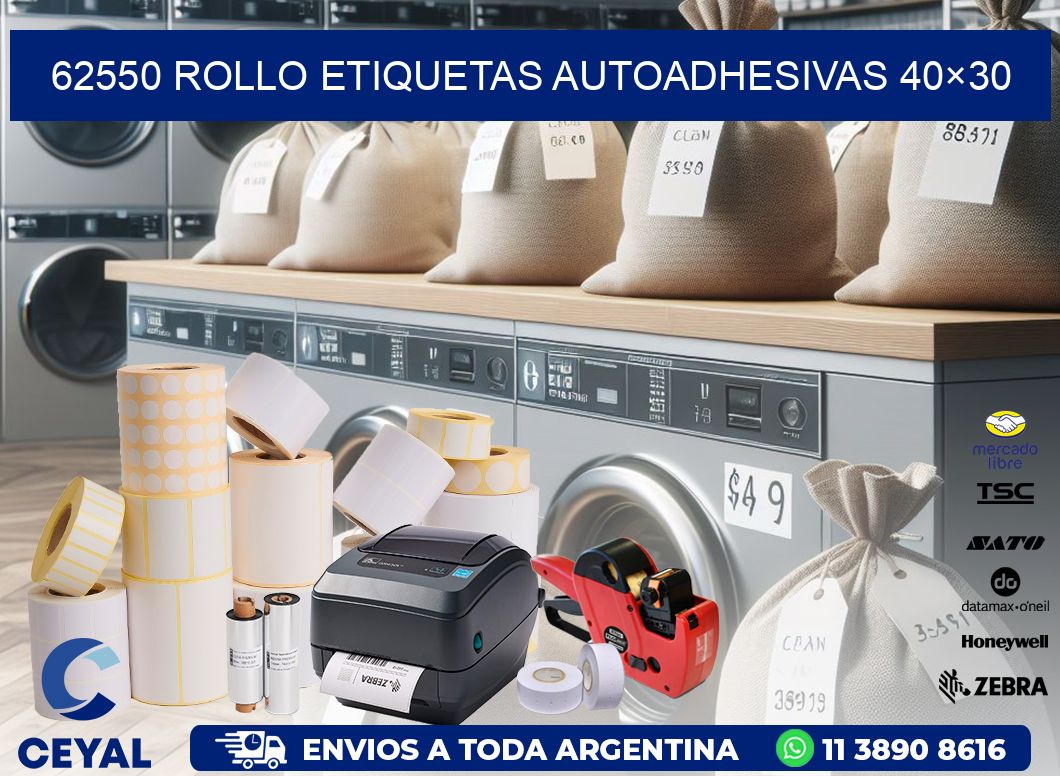 62550 Rollo Etiquetas autoadhesivas 40×30