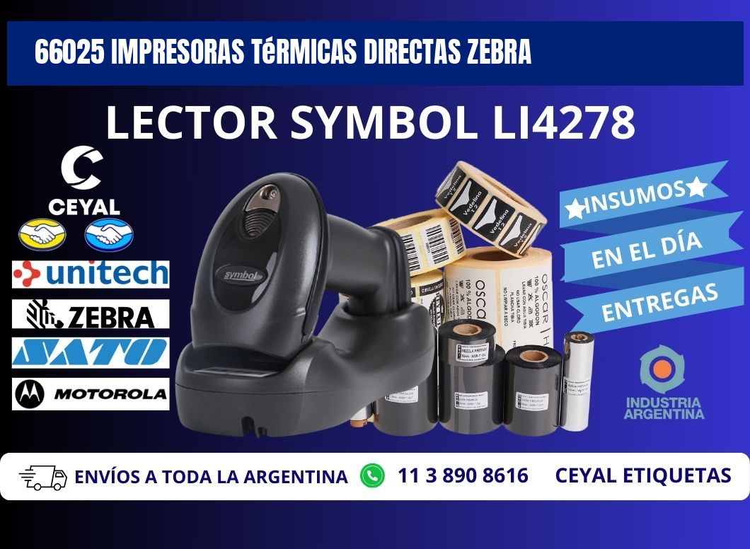 66025 impresoras térmicas directas zebra