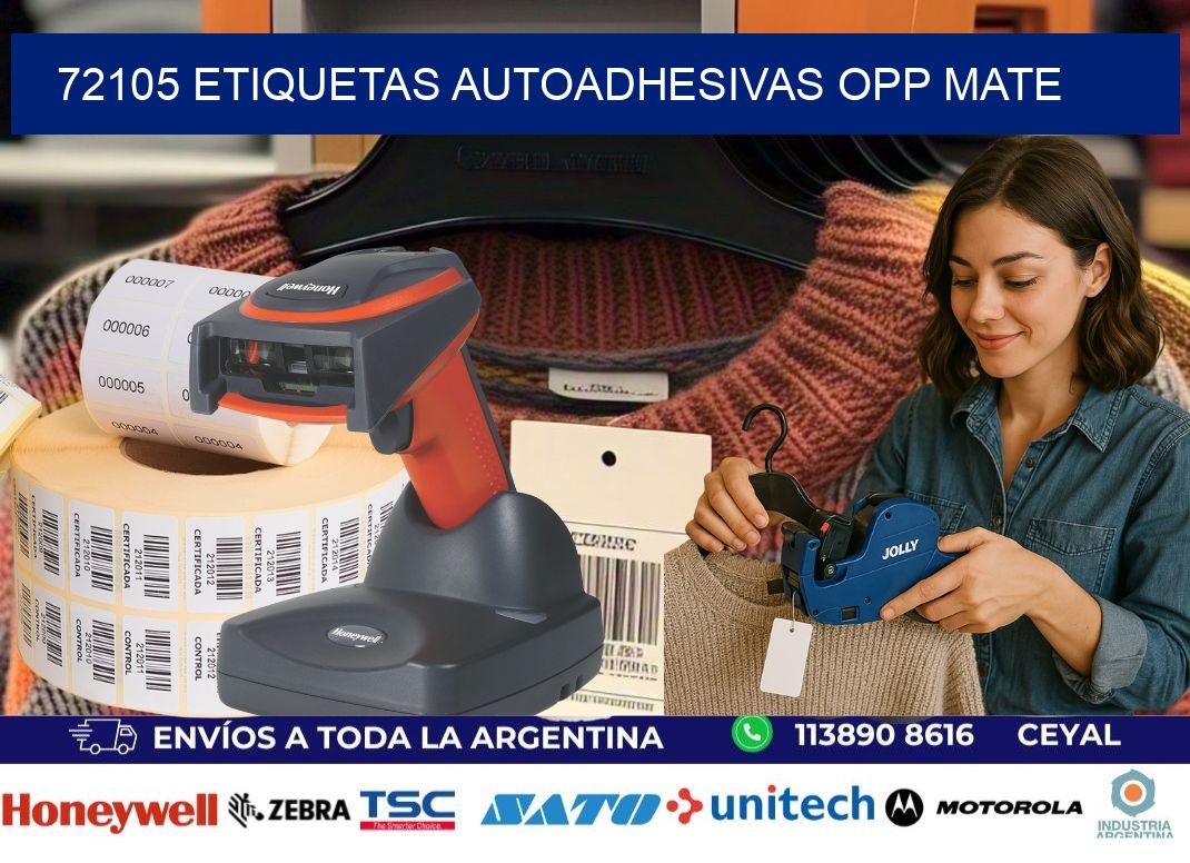 72105 etiquetas autoadhesivas Opp Mate