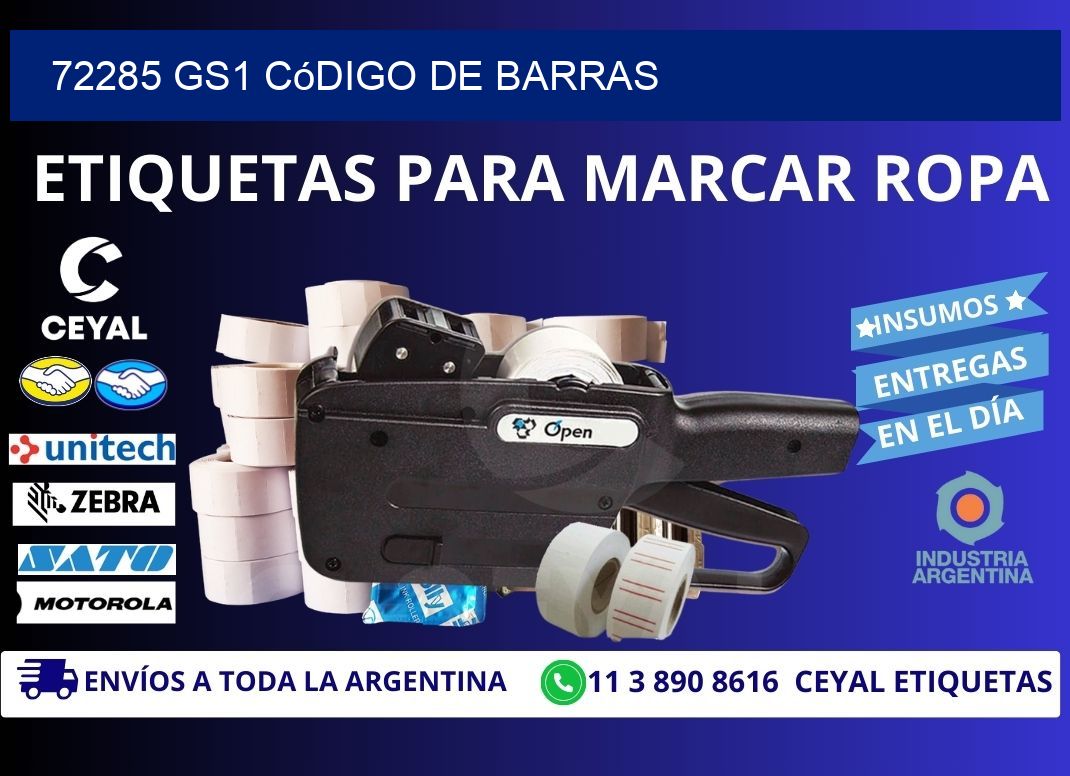 72285 GS1 código de barras